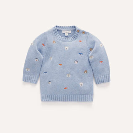 Snowy Embroidered Jumper